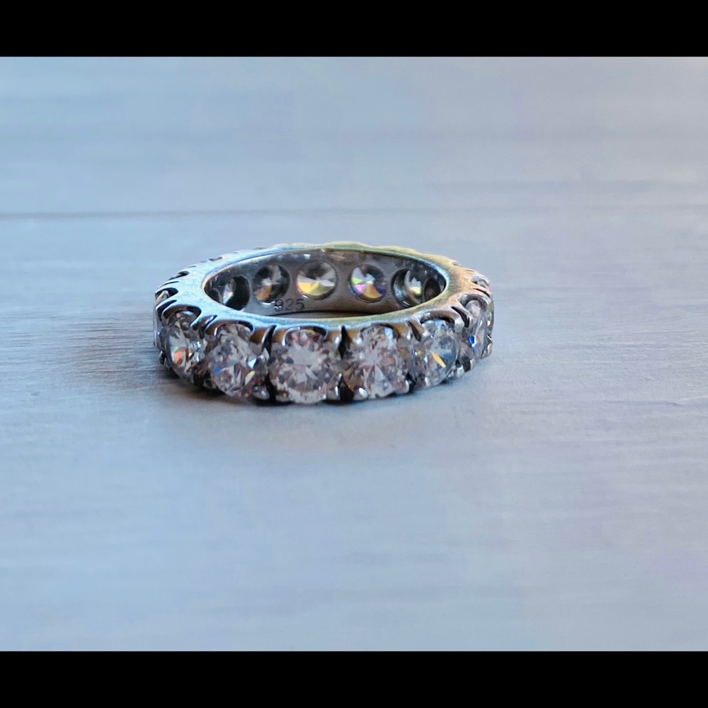 3.75 Carat CZ Eternity Ring Size 6.5